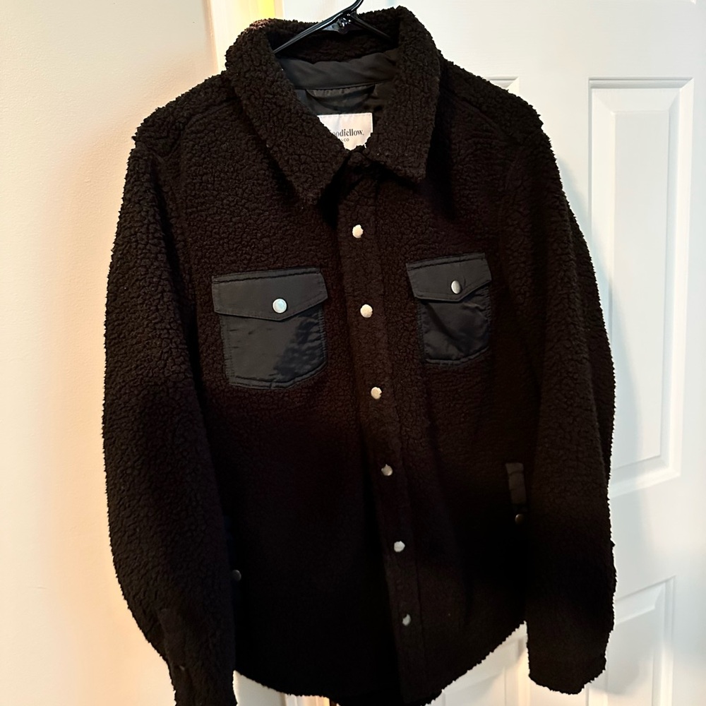 Goodfellow & Co Black Sherpa Shirt Jacket